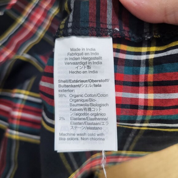 J. Crew Womens XS Tartan Puff-Sleeve Blouse Top Stretch Poplin Plaid - Picture 10 of 10